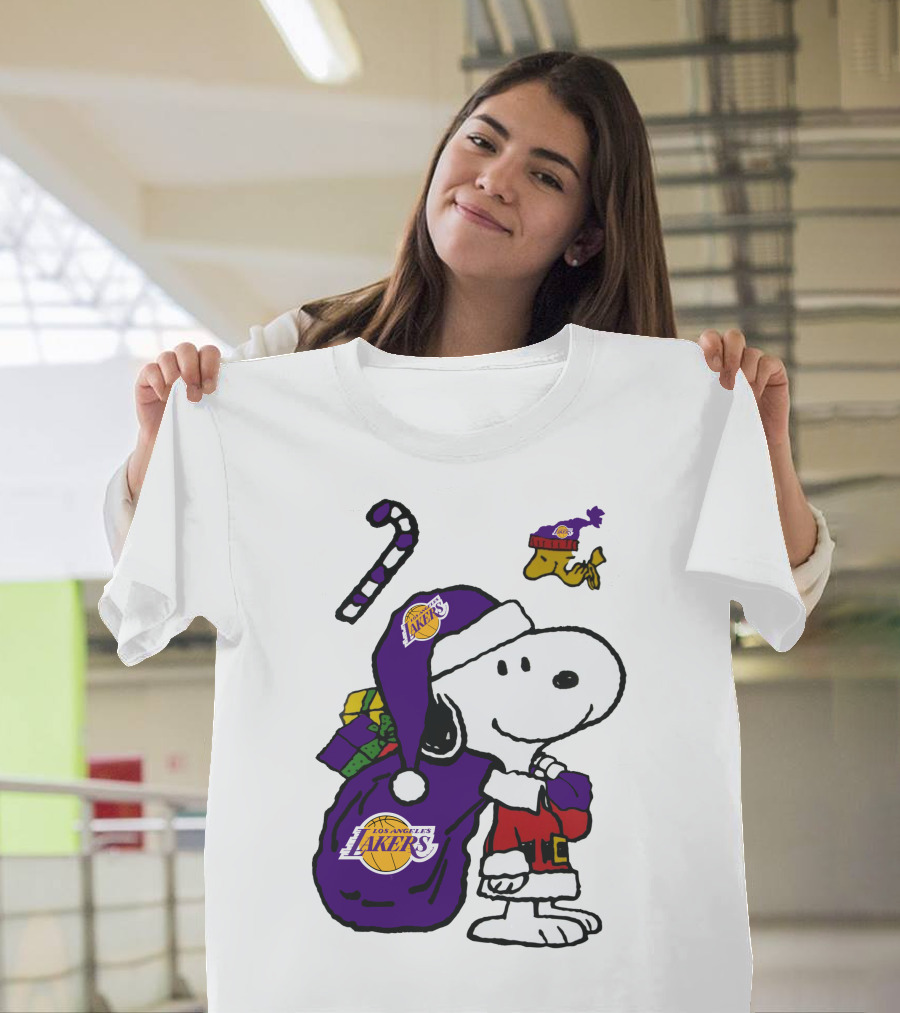 Los Angeles Lakers Snoopy Christmas Special T-Shirt