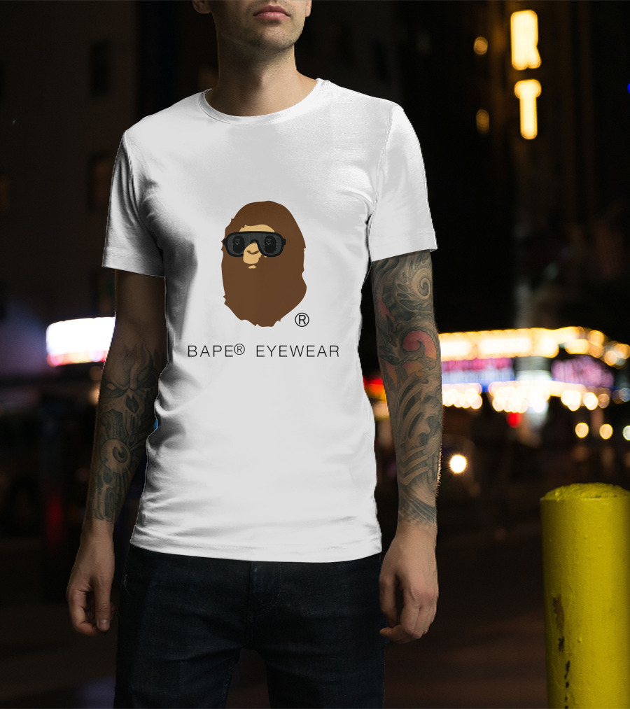 BAPE® Eyewear Iconic Ape Head With Sunglasses T-Shirt