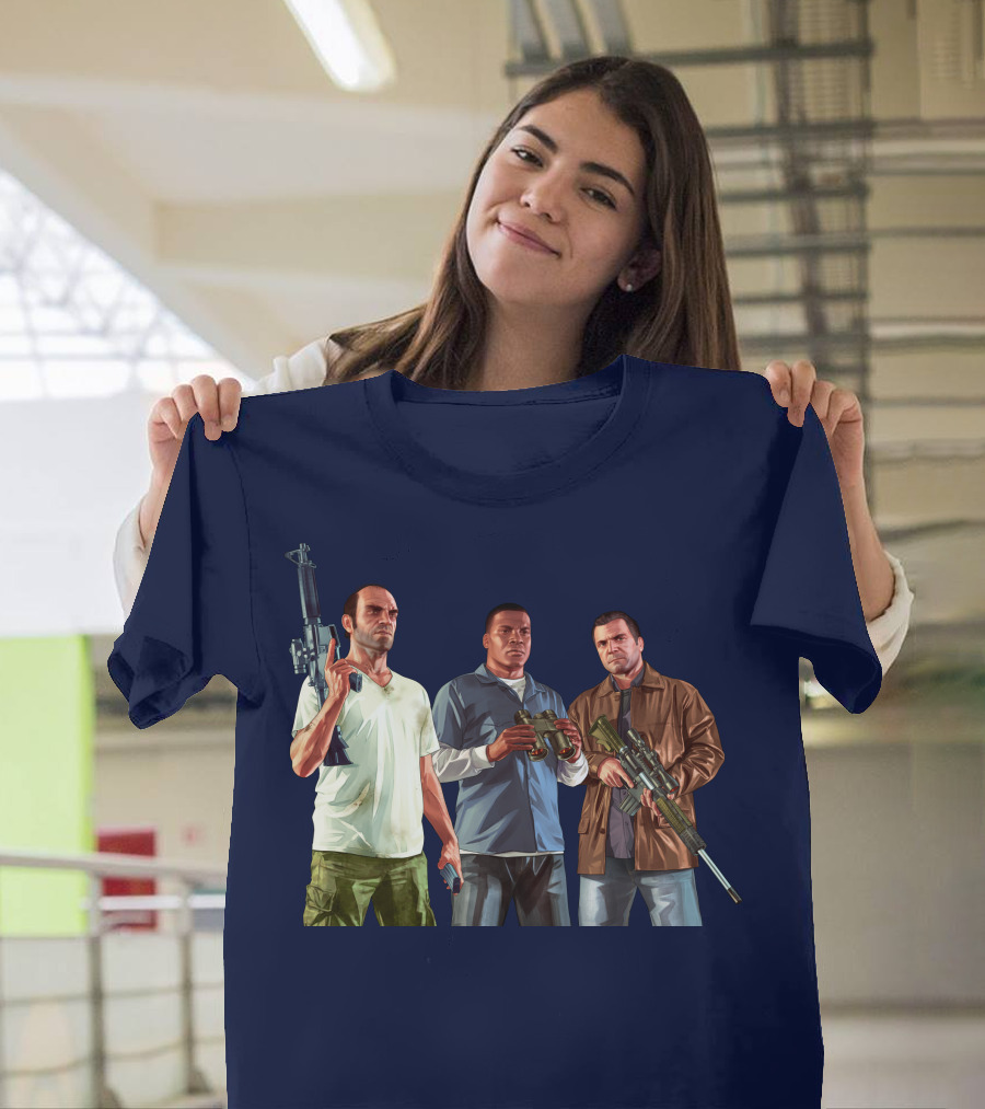 Grand Theft Auto Characters With Weapons T-Shirt