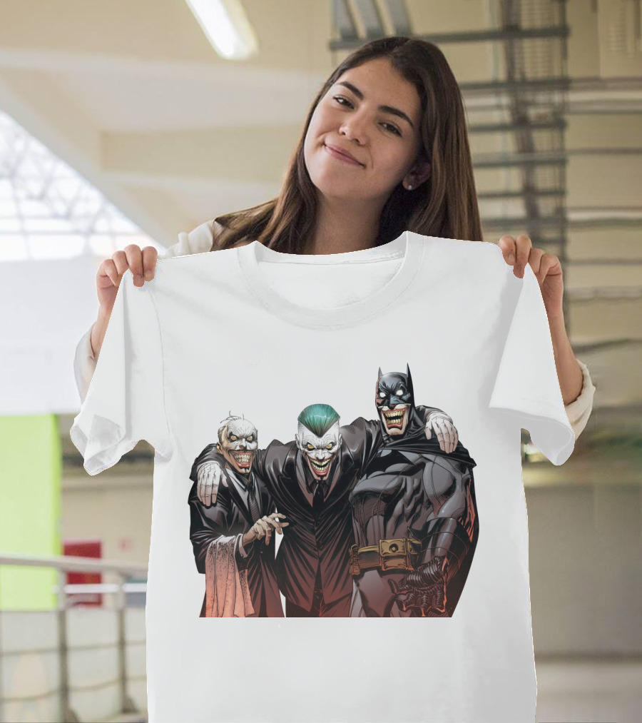 The Joker Batman Three-Face Grinning Trio T-Shirt