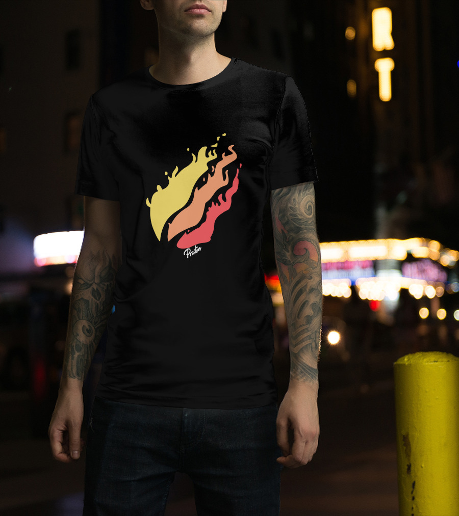 Preston Fire Flame Logo PrestonStyles.com Merch T-Shirt