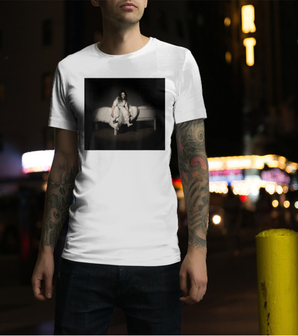 Billie Eilish Sweet Dreams Bed Scene White T-Shirt