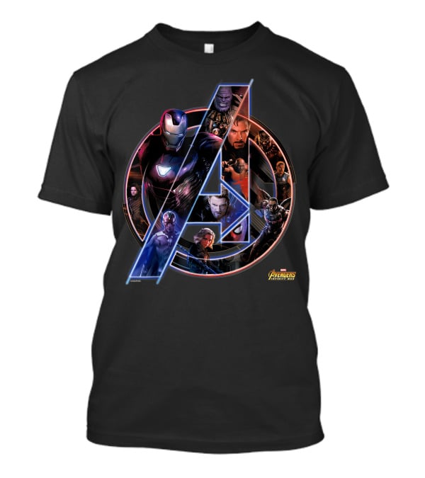 Avengers Infinity War Neon Team Marvel Characters T-Shirt