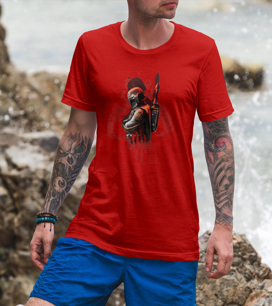 Star Wars Boba Fett Mandalorian Hunter Mythosaur Crest T-Shirt