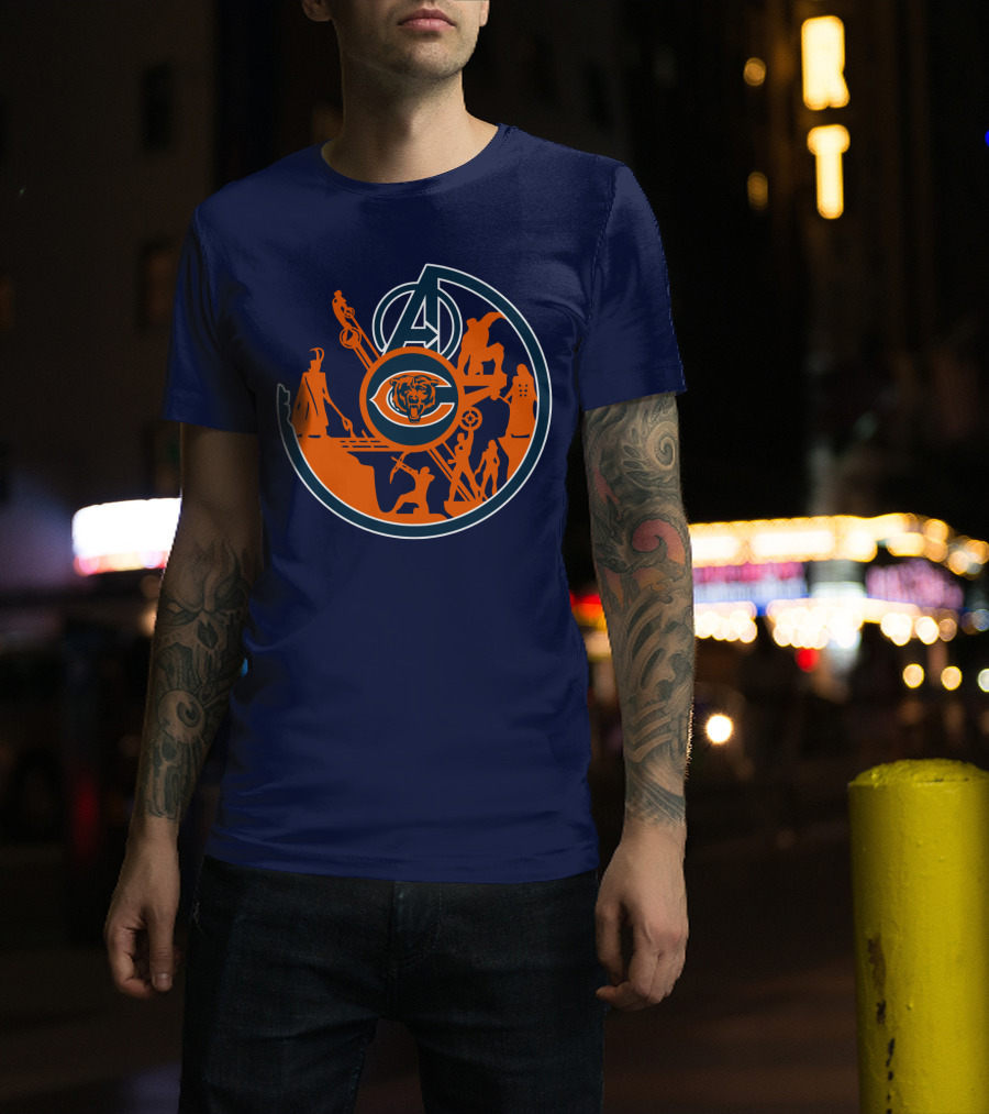 Chicago Bears Avengers Crossover T-Shirt