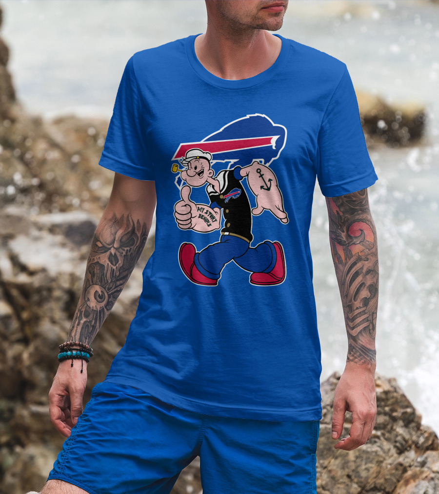 Buffalo Bills Popeye My Spirit Beanie T-Shirt