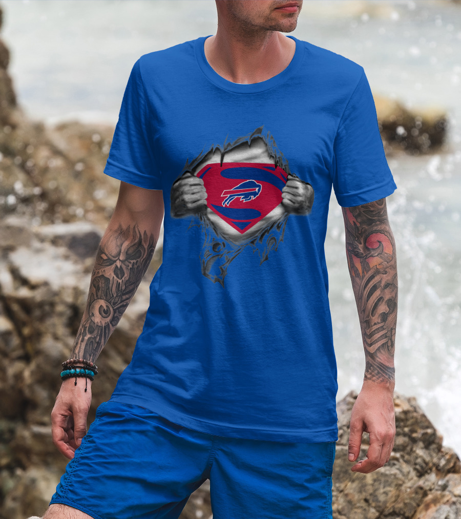 Buffalo Bills Superman Logo Unveiling T-Shirt