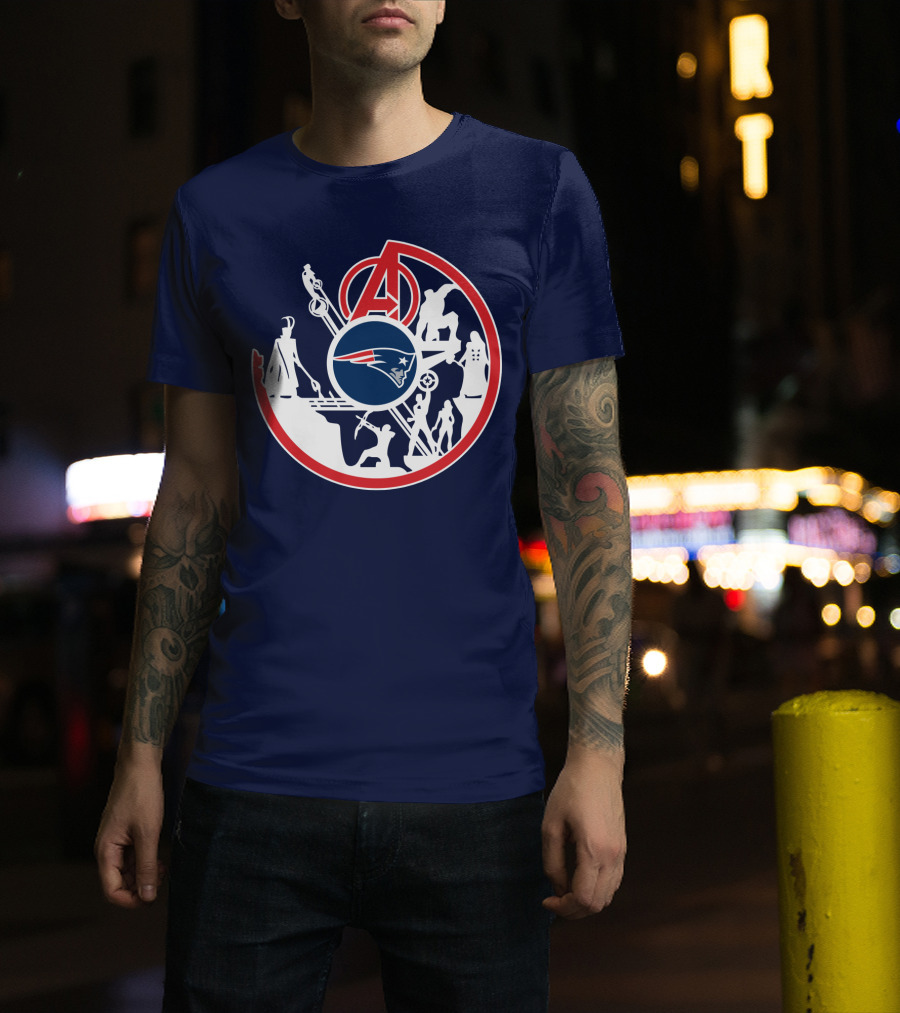New England Patriots Avengers Crossover T-Shirt