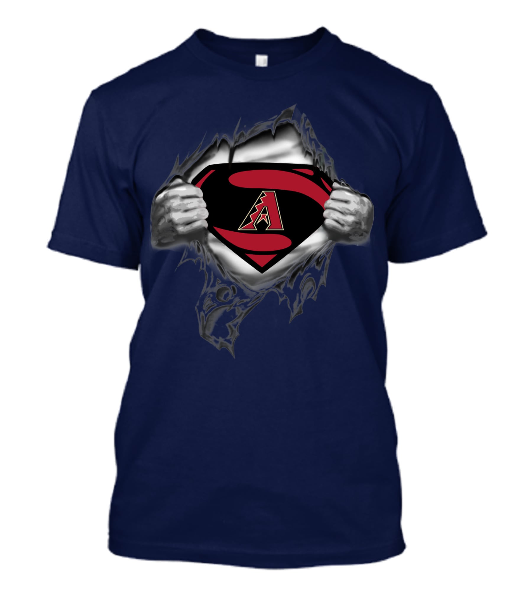 Arizona Diamondbacks Superhero Logo Burst T-Shirt