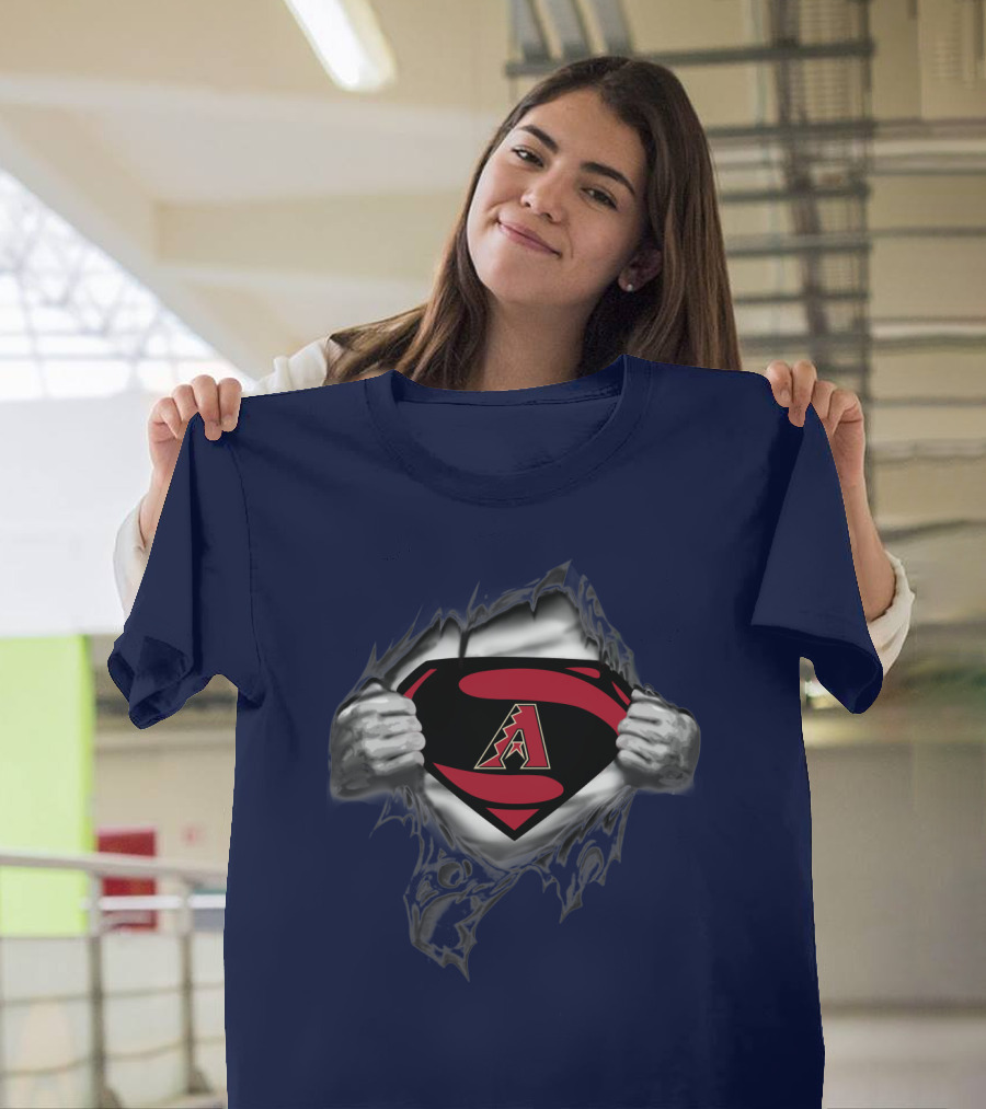 Arizona Diamondbacks Superhero Logo Burst T-Shirt