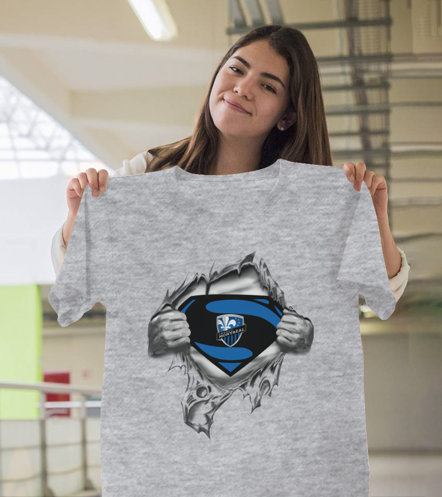 Imfc Montreal Impact Badge Inside Heroic Tear T-Shirt