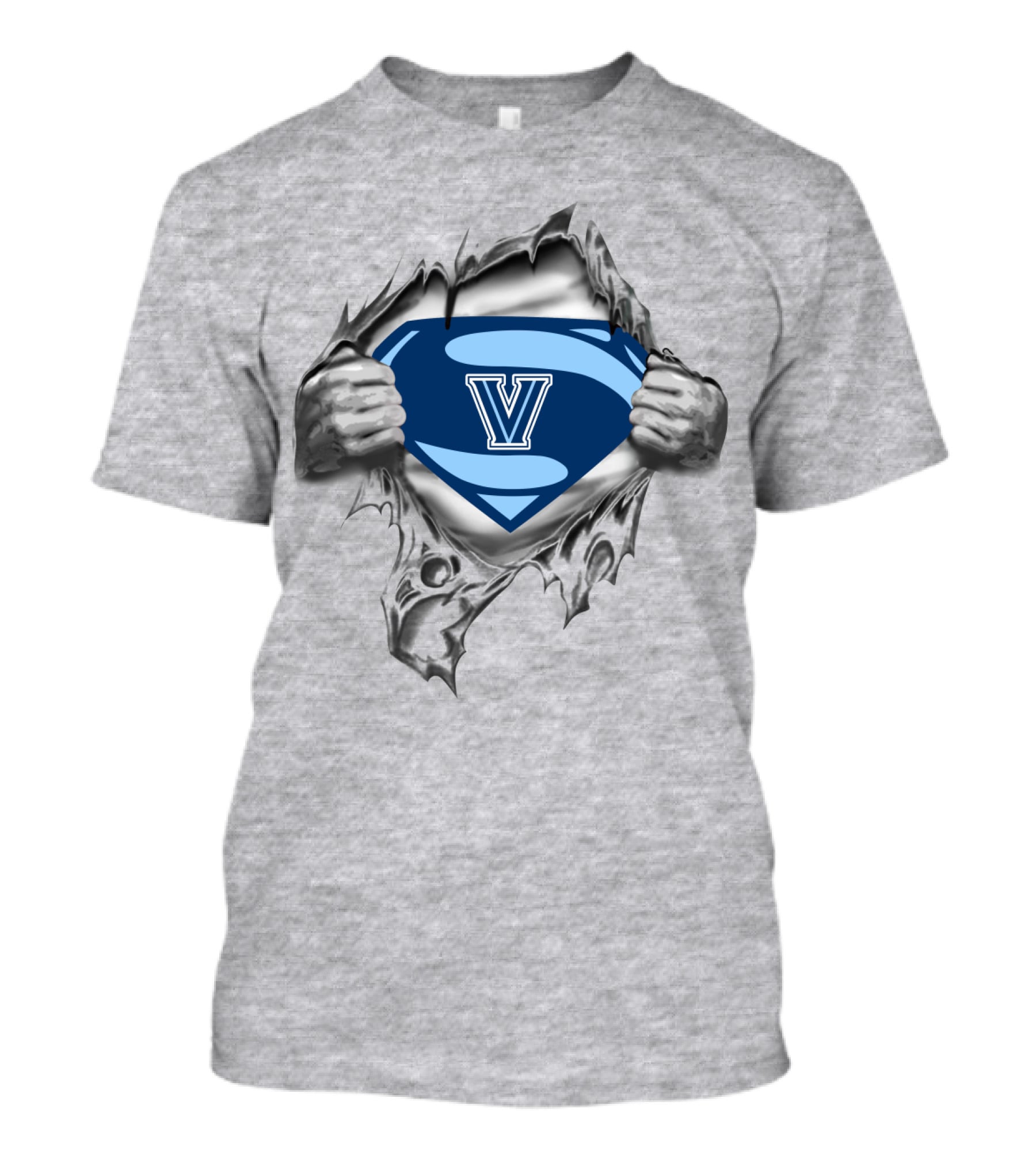 Villanova Wildcats Logo Superman Style V T-Shirt