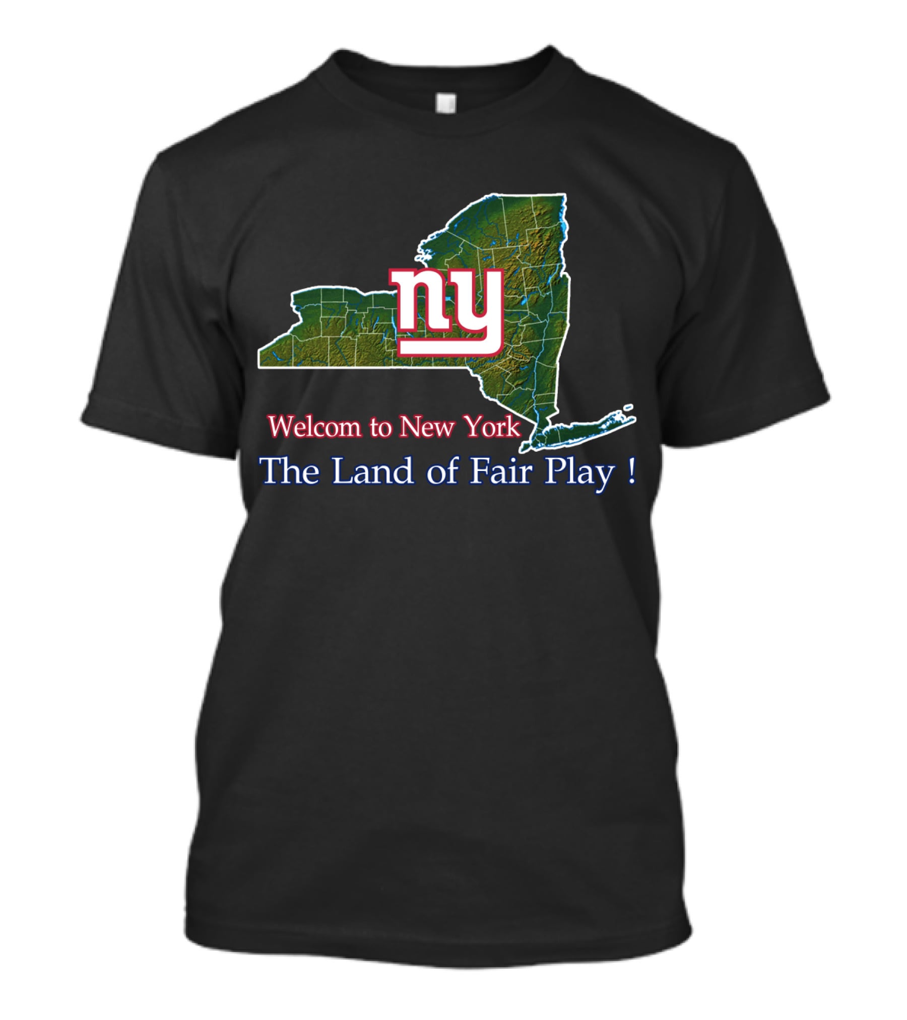 New York Giants Welcome To New York The Land Of Fair Play T-Shirt