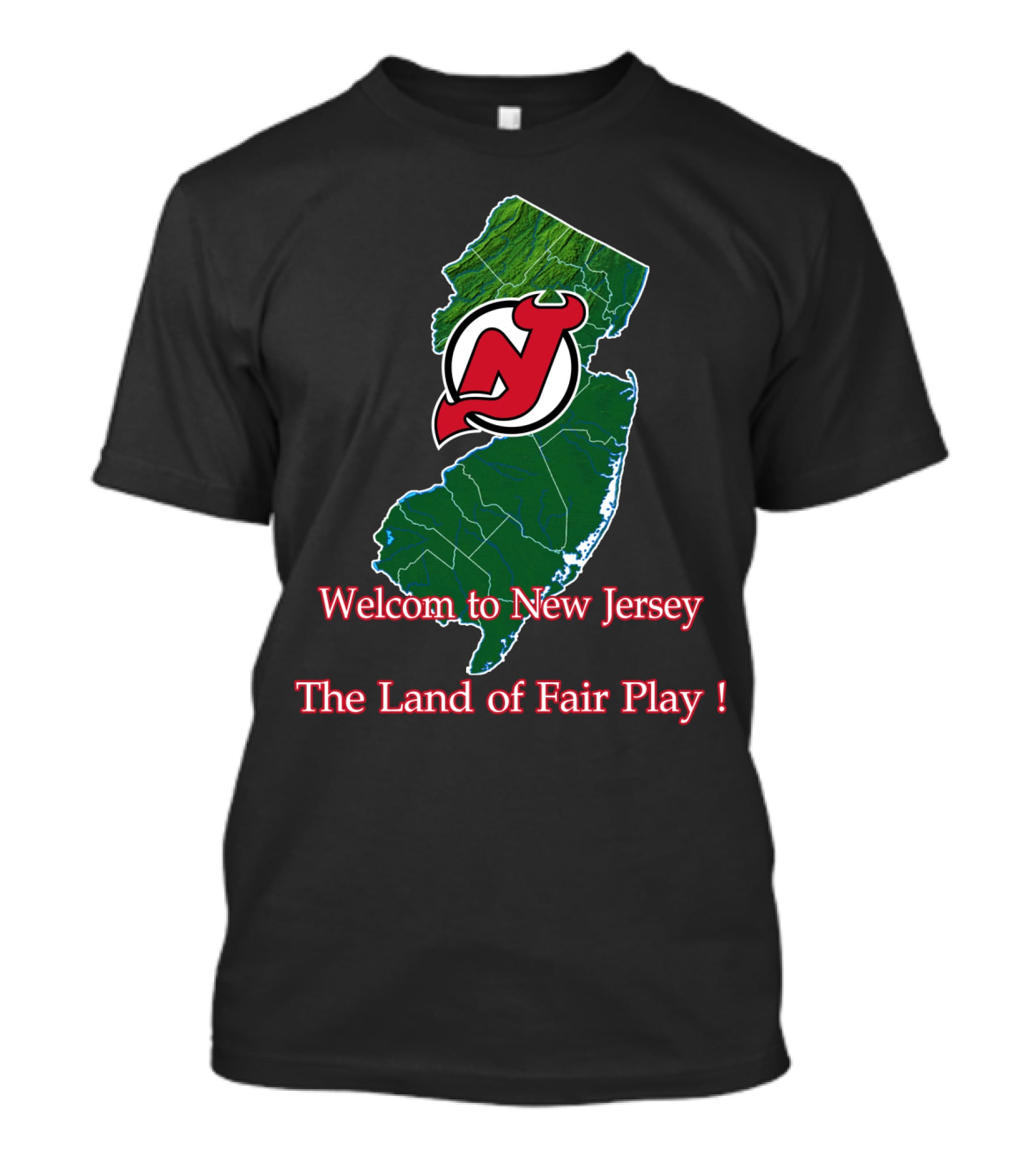 Welcome To New Jersey Devils The Land Of Fair Play T-Shirt