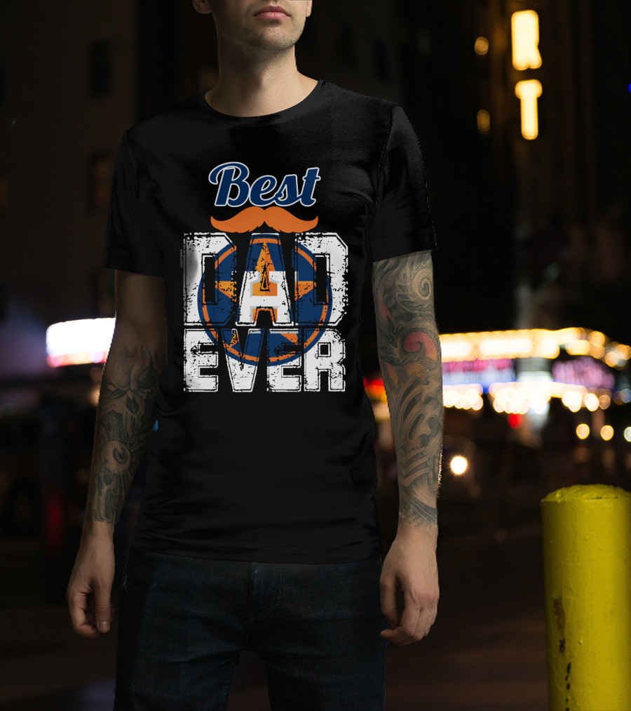 Best Dad Ever Astros Star T-Shirt