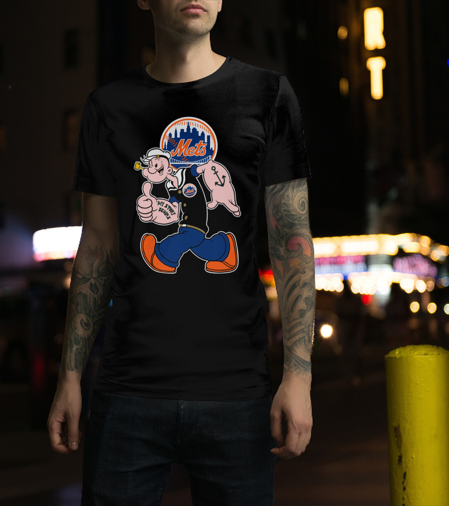 Popeye Mets City Logo Thumbs Up Sailor Anchor T-Shirt