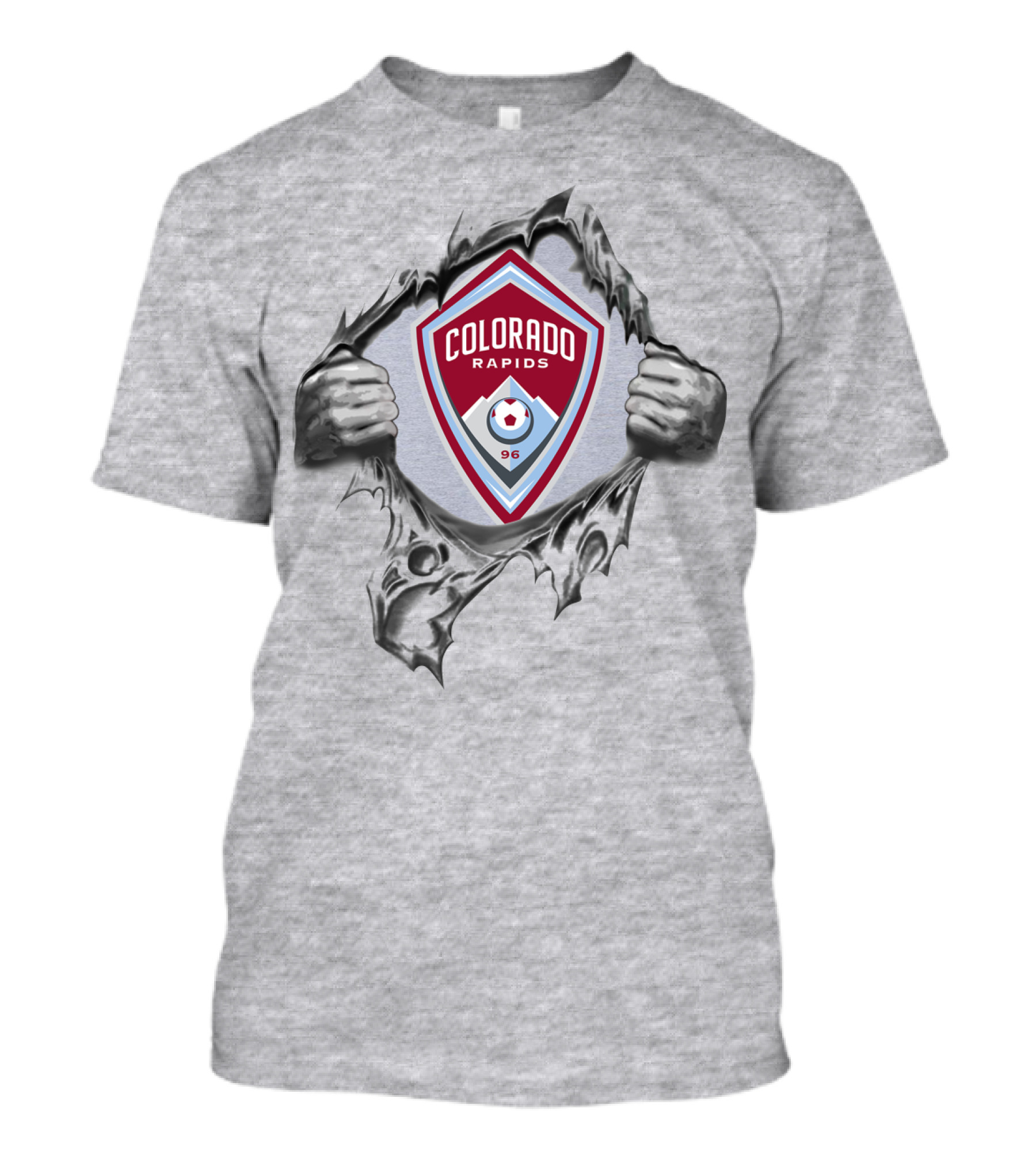 Colorado Rapids Badge With Strength Hands Gemel Symbol 96 Soccer T-Shirt