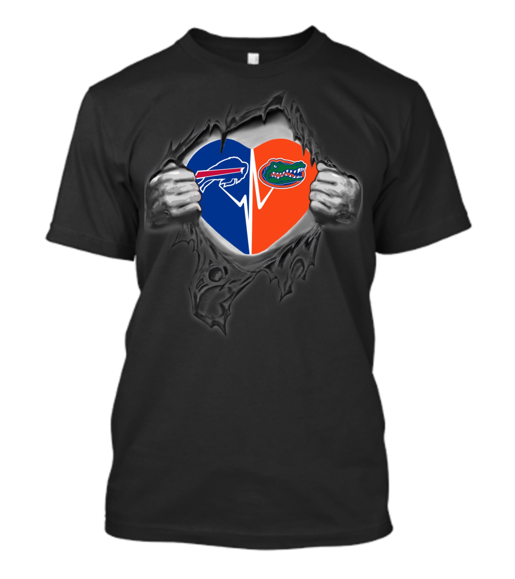 Buffalo Bills Florida Gators Heart T-Shirt