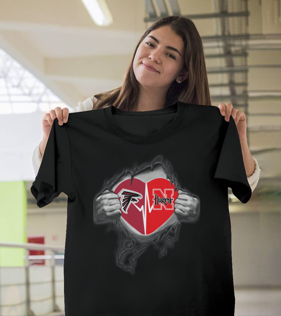 Falcons Huskers Heart T-Shirt