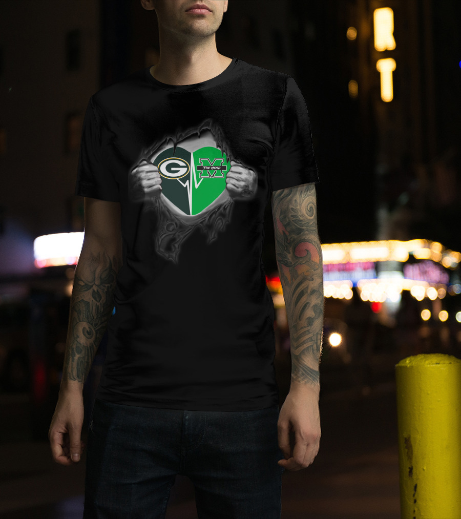 Packers Heartbeat Marshall Thundering Herd T-Shirt