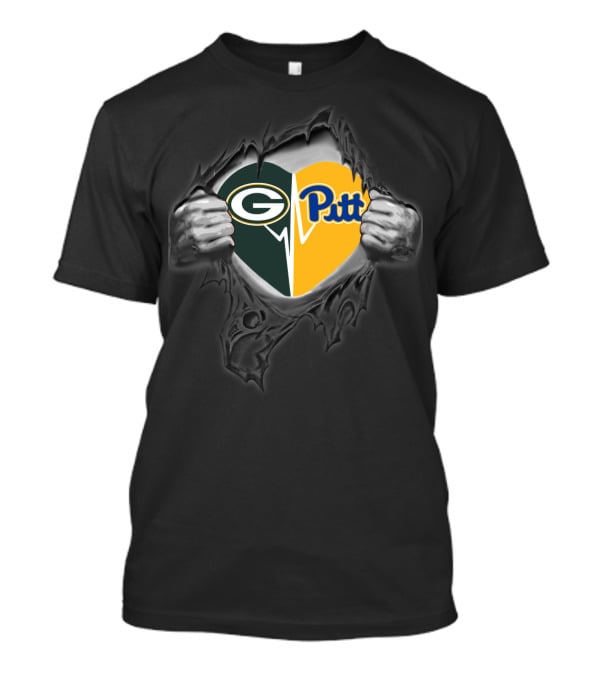 Packers Pitt Heart Tear T-Shirt