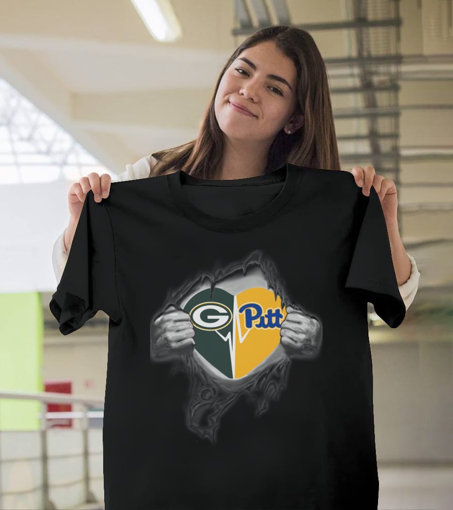 Packers Pitt Heart Tear T-Shirt