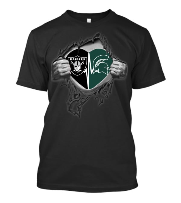 Raiders Spartans Heartbeat T-Shirt