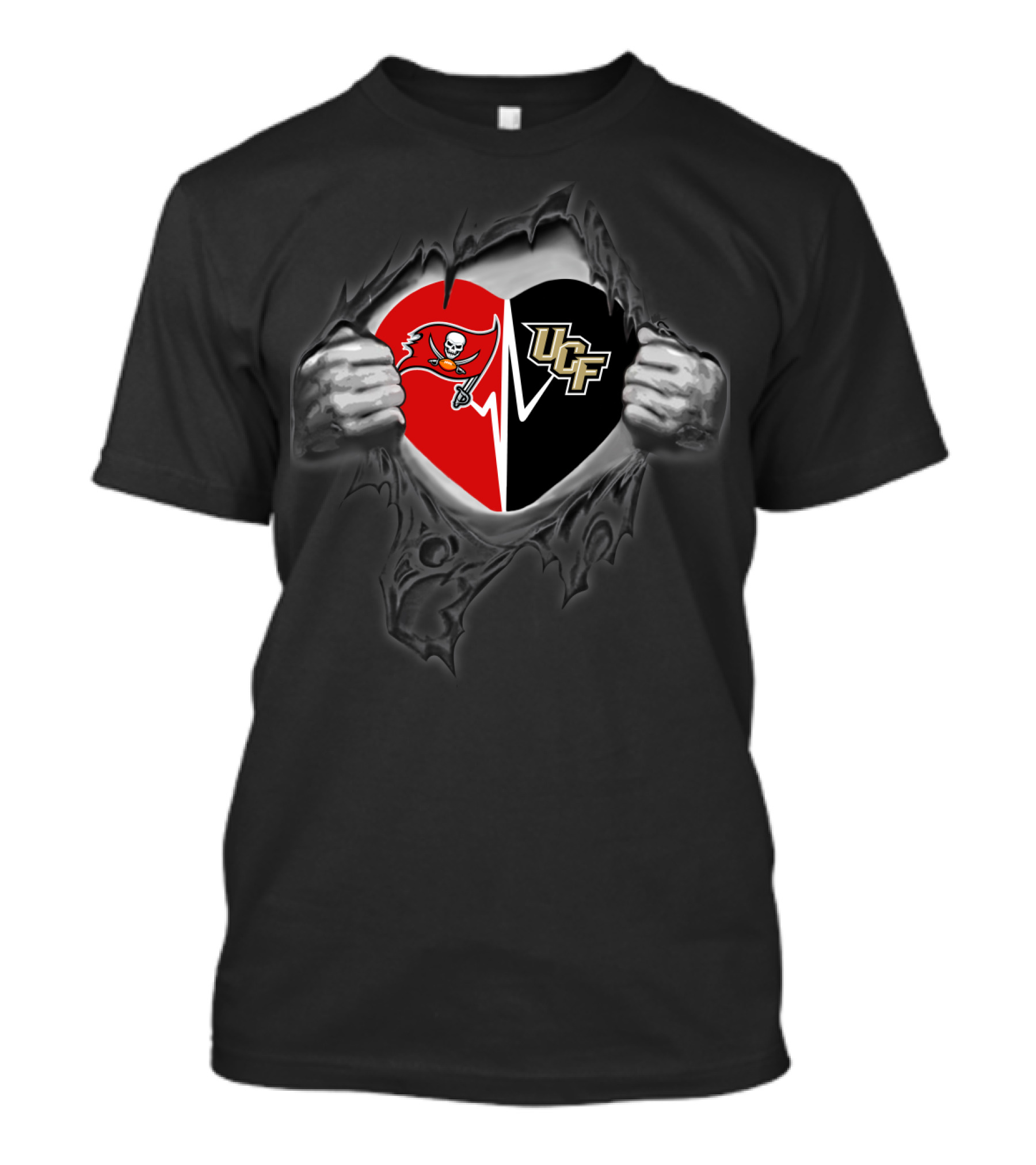 Buccaneers Ucf Knights Heart T-Shirt