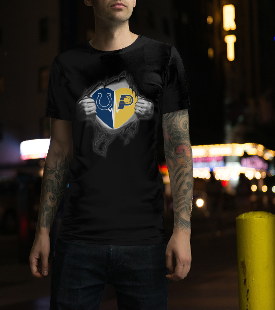 Heart Of Indiana Colts Pacers Fusion T-Shirt