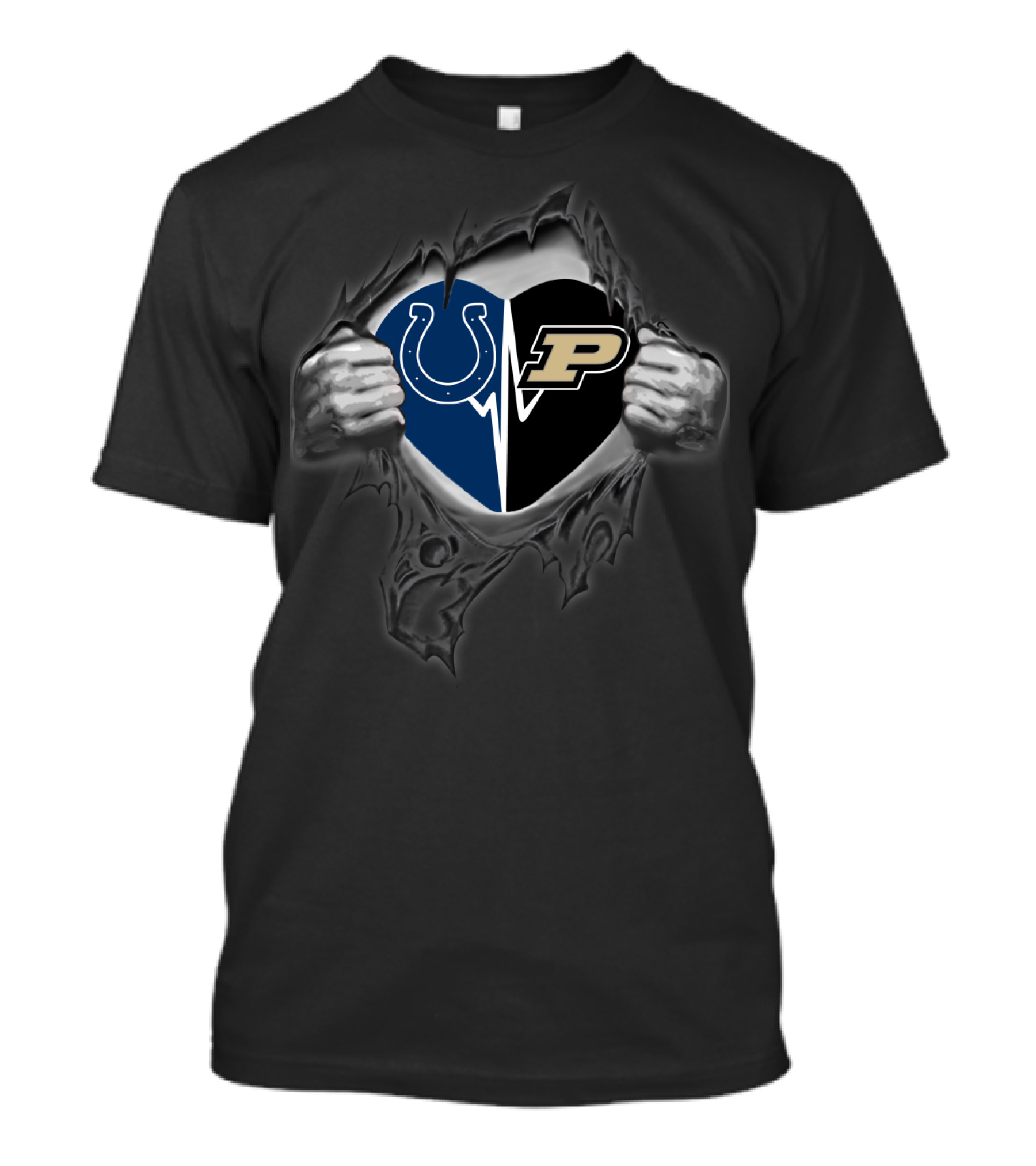 Indianapolis Colts Purdue Boilermakers Heart T-Shirt