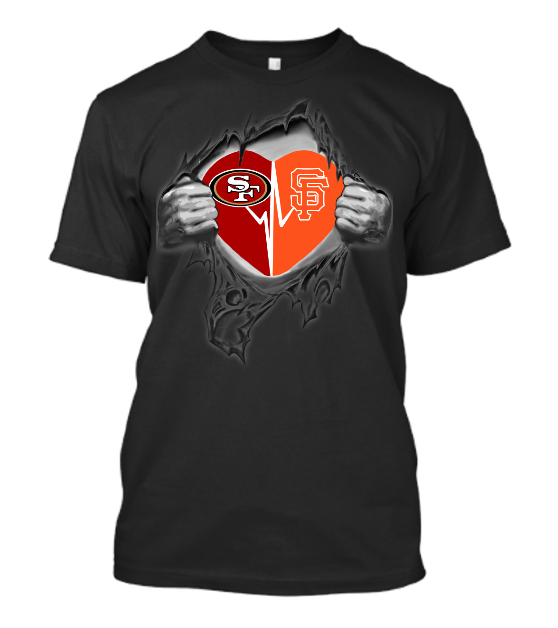 Heart Of 49ers San Francisco Giants Fan Loyalty T-Shirt