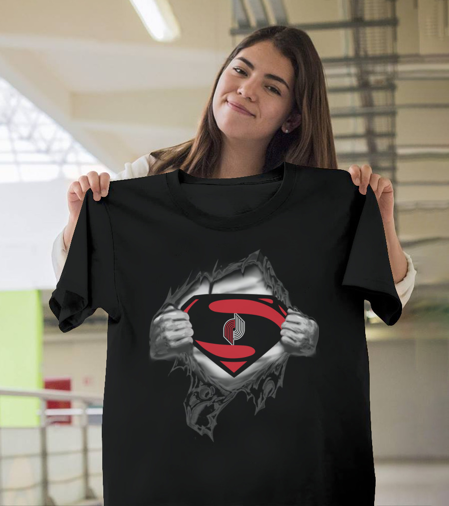 Superman Portland Trail Blazers T-Shirt
