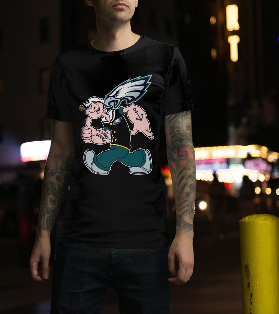 Philadelphia Eagles Popeye My Story Designs T-Shirt