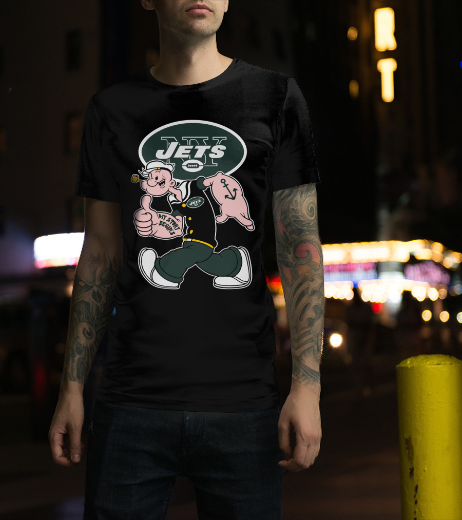 New York Jets Popeye My Story Begins T-Shirt