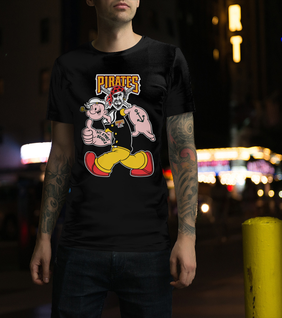 Pirates Popeye My Story Designs 51 Pittsburgh Pirates T-Shirt