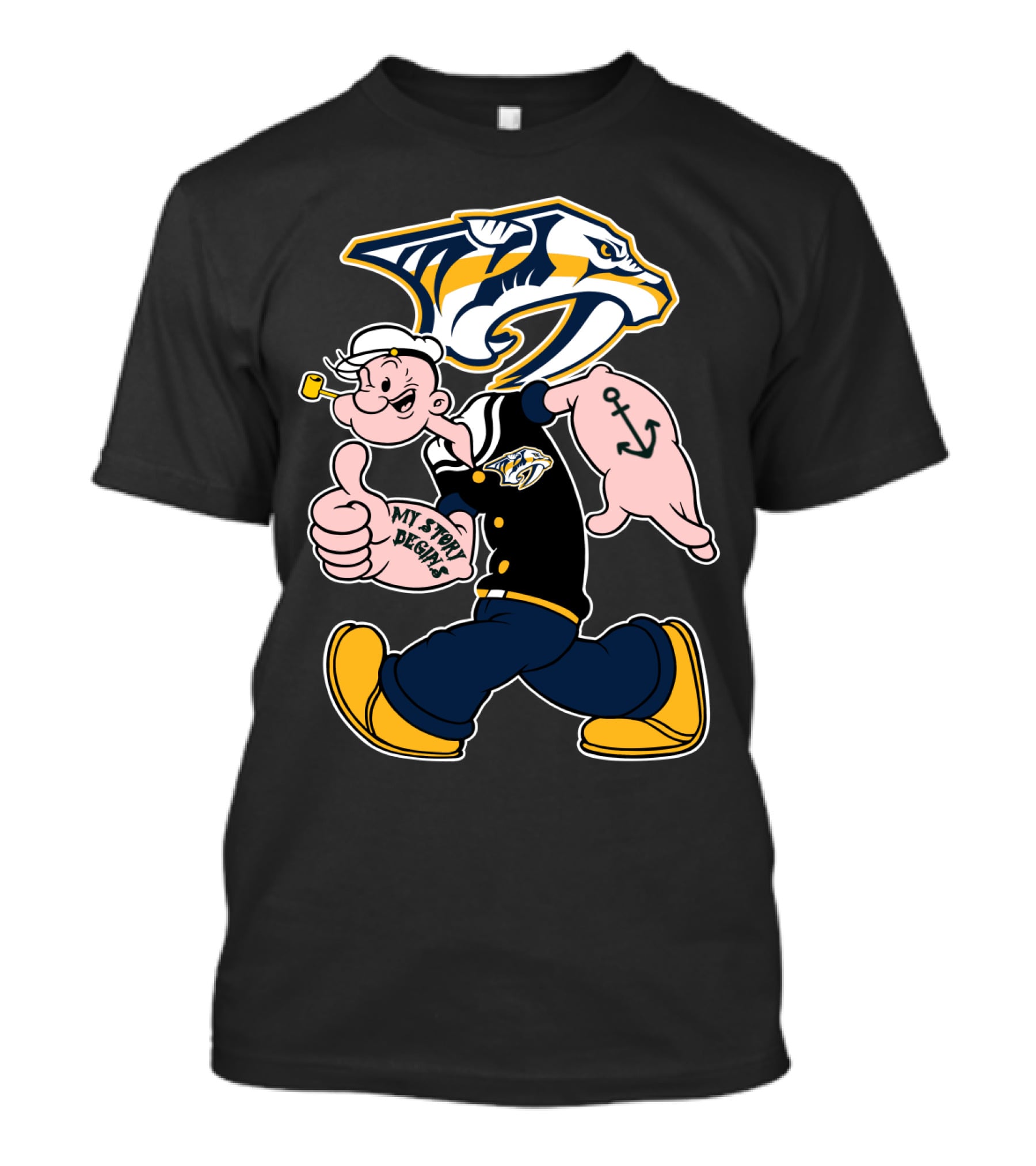 Nashville Predators Popeye My Story Begins T-Shirt