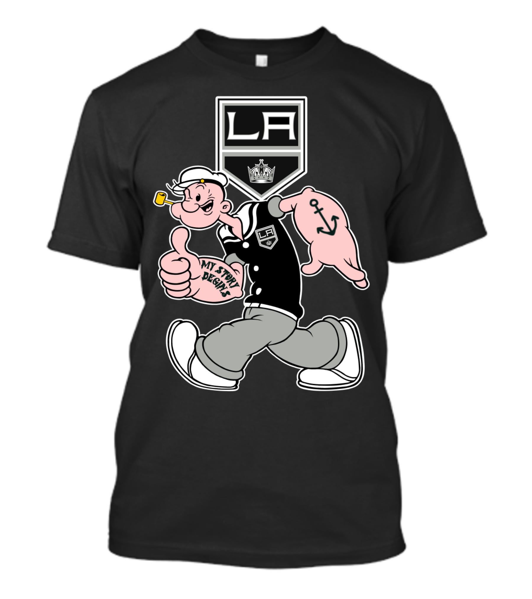 La Kings Hockey Retro Cartoon Character '79 T-Shirt