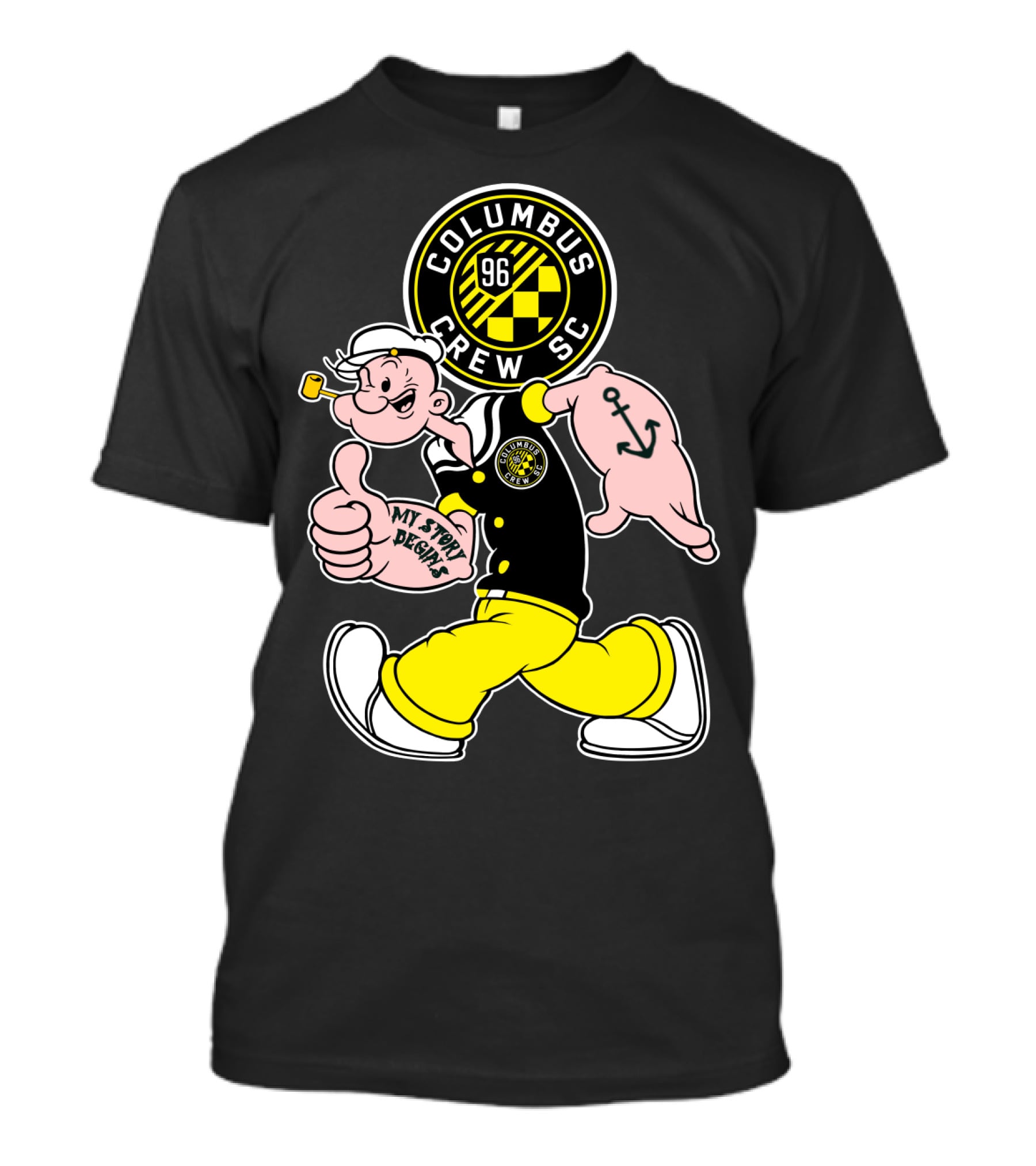 Columbus Crew Sc Popeye 96 My Story Designs T-Shirt