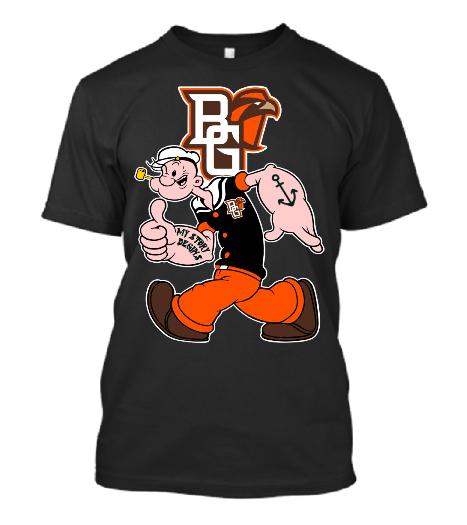Bg Falcons My Story Designs Popeye 150 T-Shirt