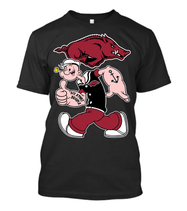 Popeye Arkansas Razorbacks My Story Begins T-Shirt