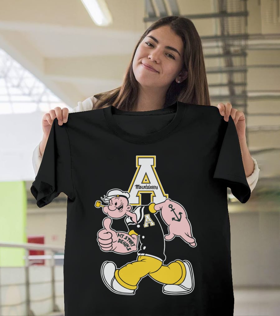 Appalachian State Mountaineers Popeye Anchor T-Shirt