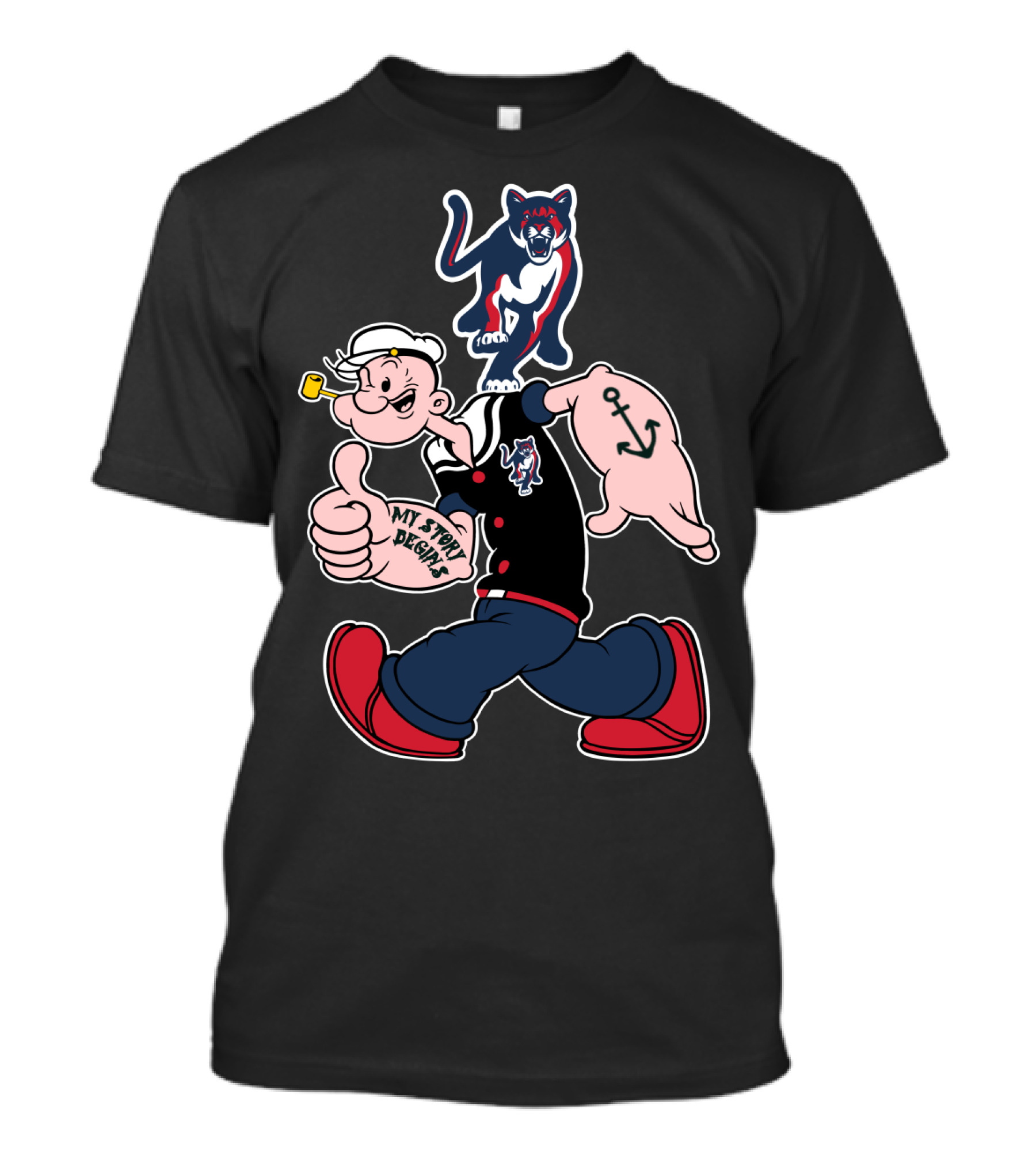Popeye My Story Designs 177 Columbus St Cougars T-Shirt