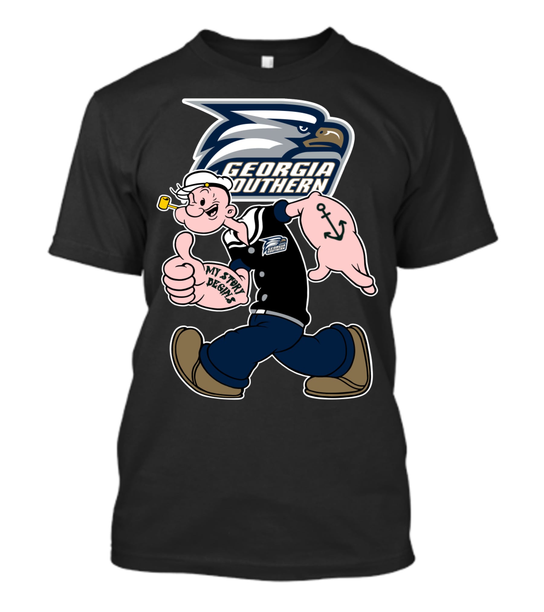 Georgia Southern Eagles My Story Begins Sailor Mascot T-Shirt