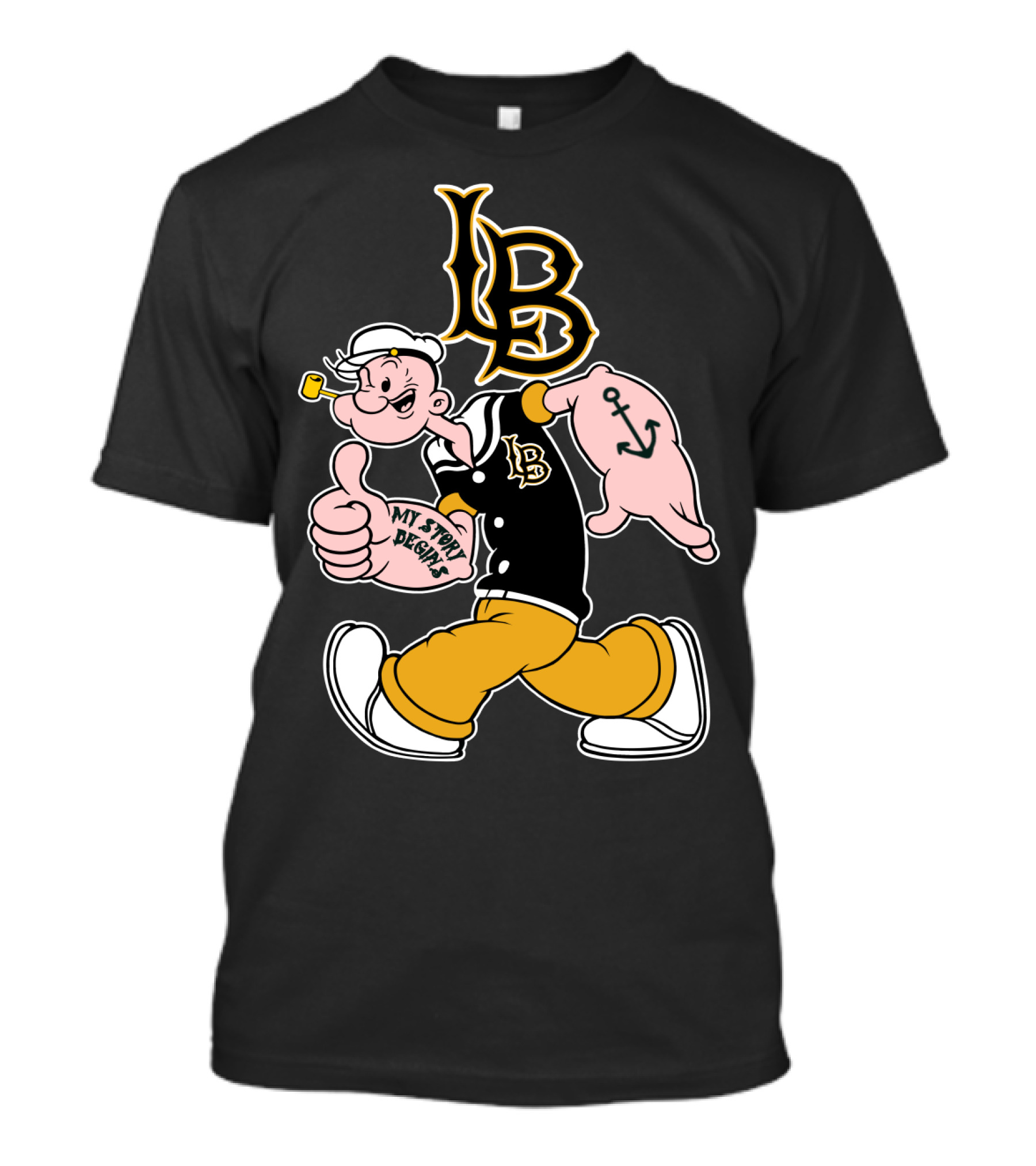 Lb My Story Begins Popeye Anchor T-Shirt