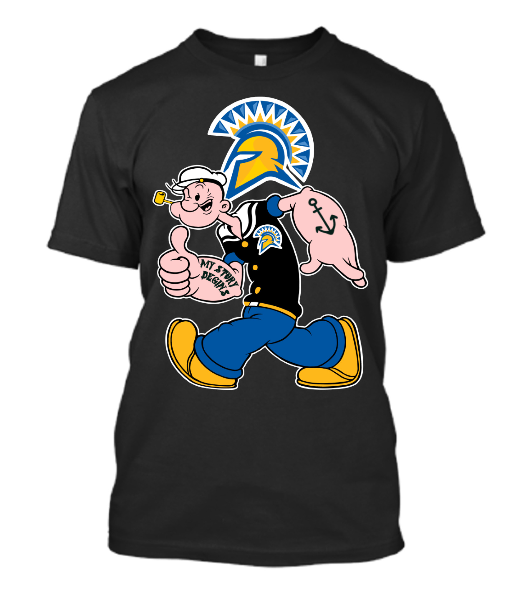 San Jose State Spartans Popeye My Story Begins T-Shirt