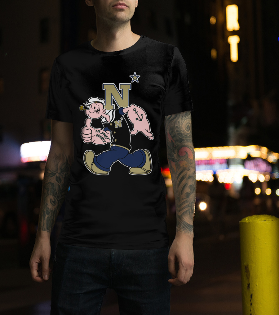 Naval Academy Midshipmen Popeye N Anchor Star T-Shirt