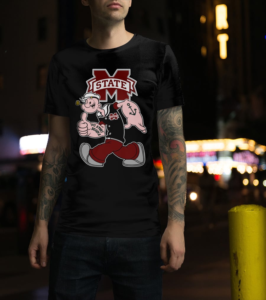 Mississippi State Bulldogs Popeye My Story Designs T-Shirt