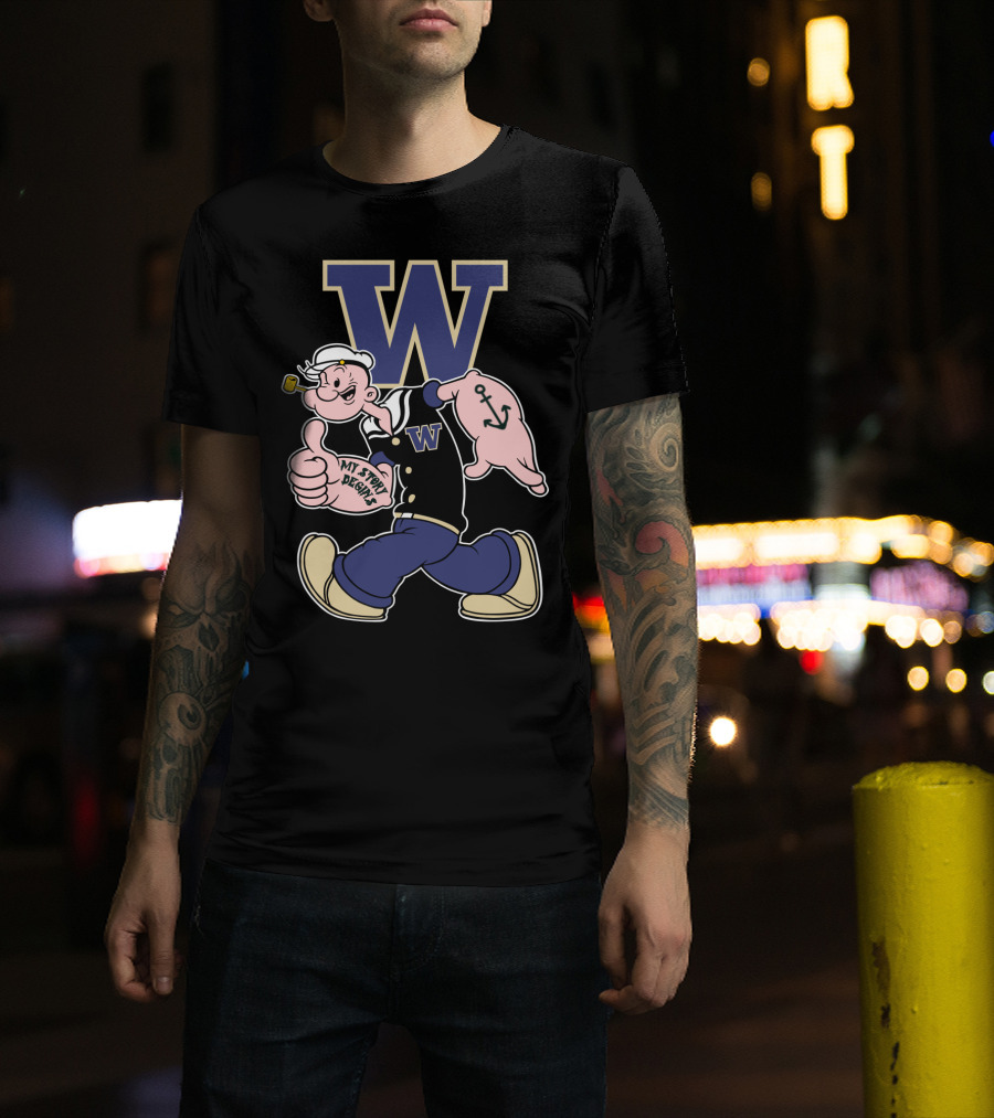 Washington Huskies Popeye My Story Designs T-Shirt