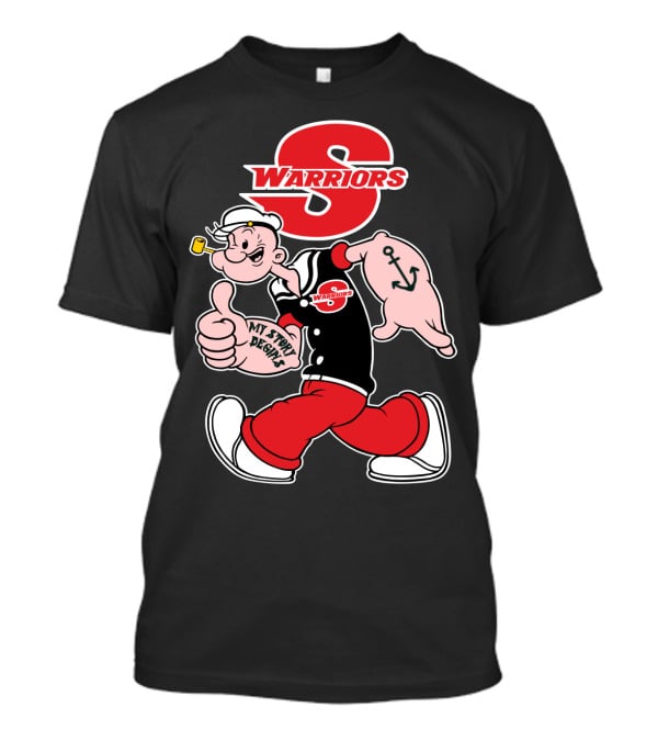 S Warriors Popeye Thumbs Up Anchor My Story Designs T-Shirt