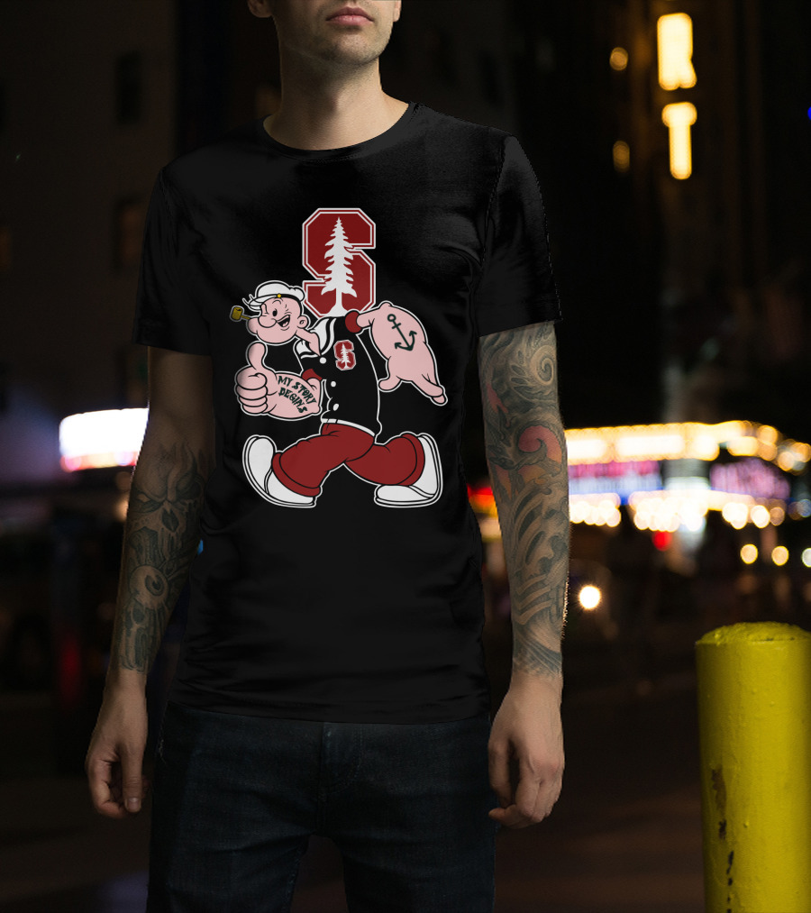 Stanford Cardinal Popeye Anchor My Story Designs T-Shirt